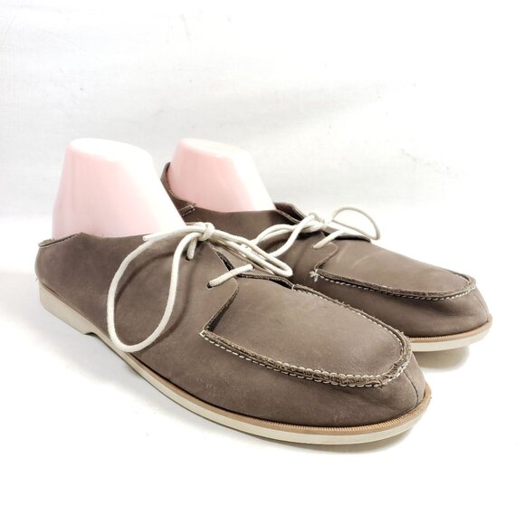 Olukai Men's Size 13 Brown Leather Casual Loafers - Picture 2 of 9